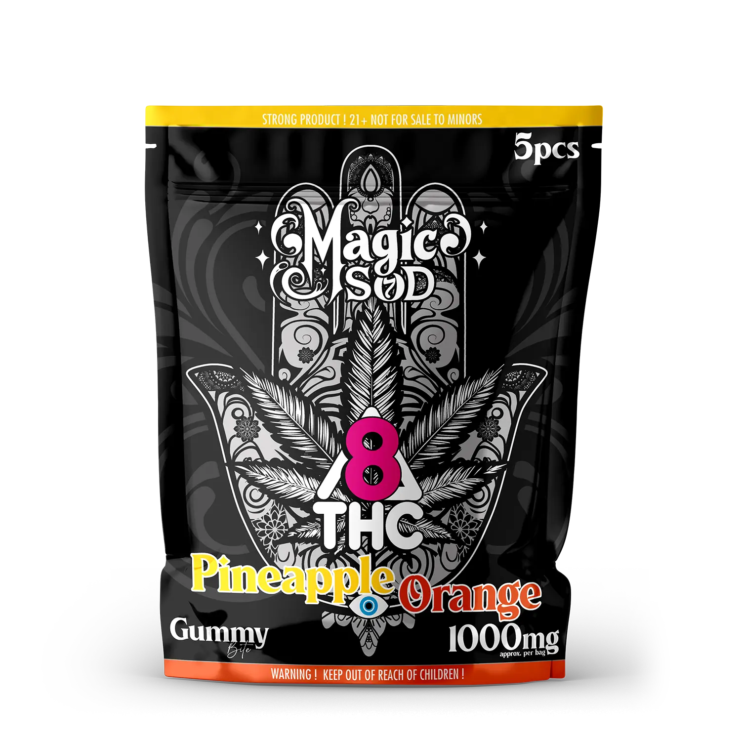 Magic SOD Pineapple Orange Gummies Delta8 THC