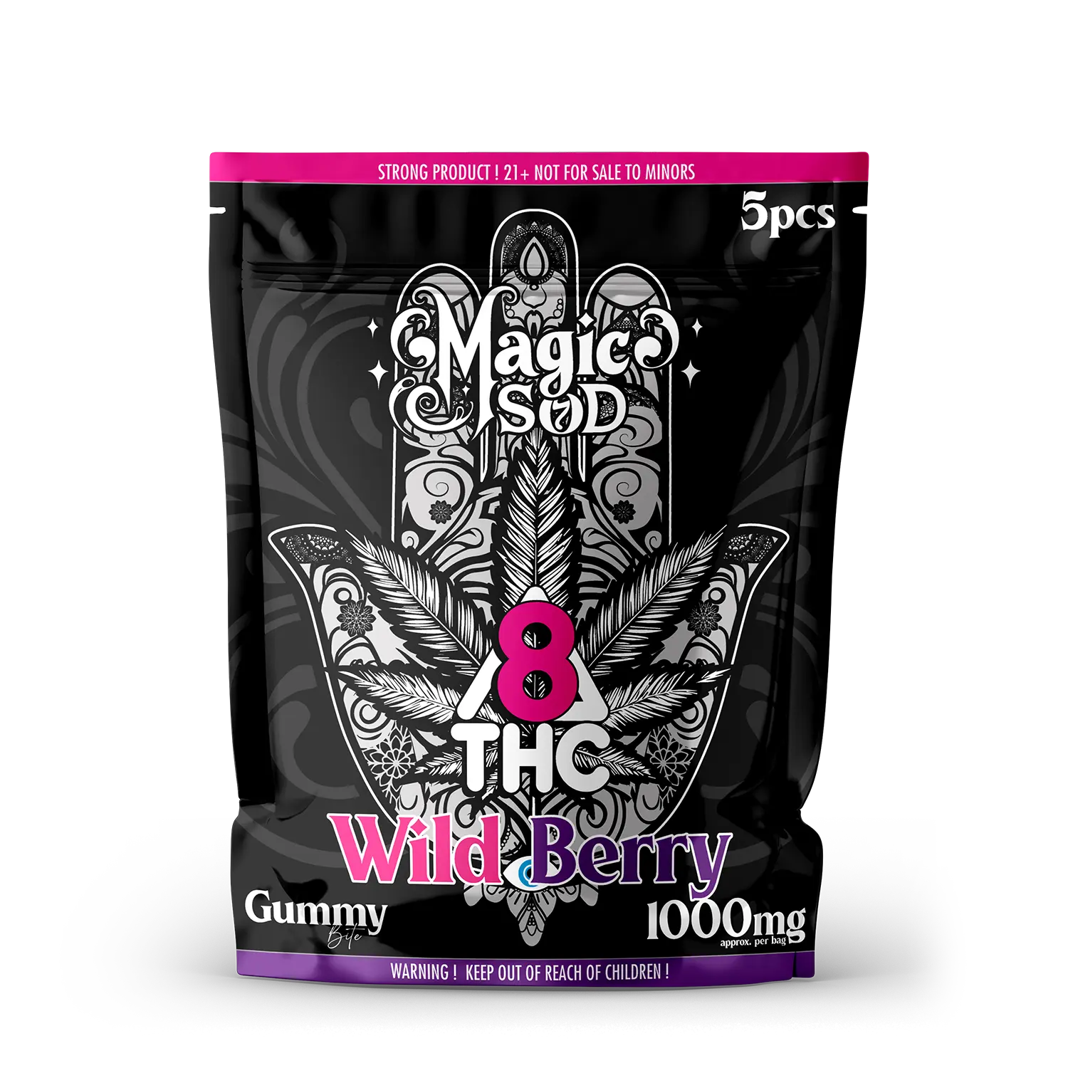 Magic SOD Wild Berry Gummies Delta8 THC