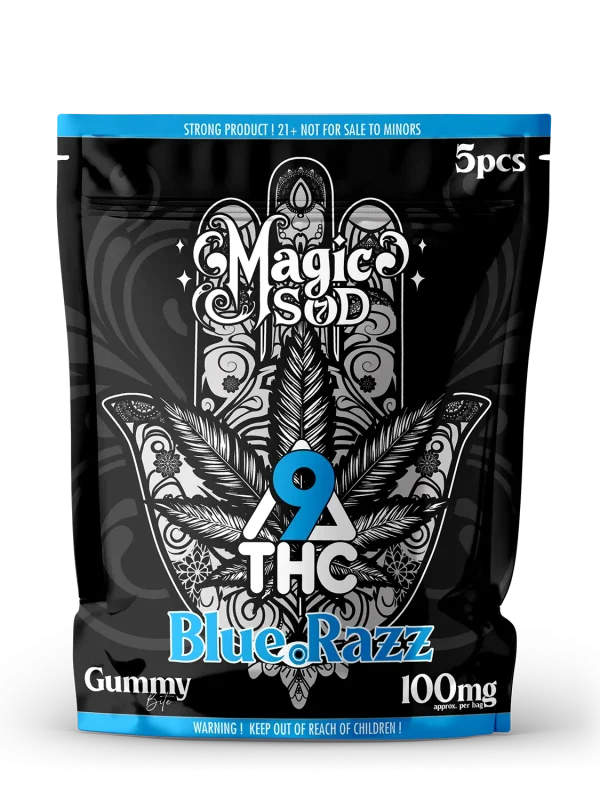 Magic SOD Blue Razz Gummies Delta9 THC