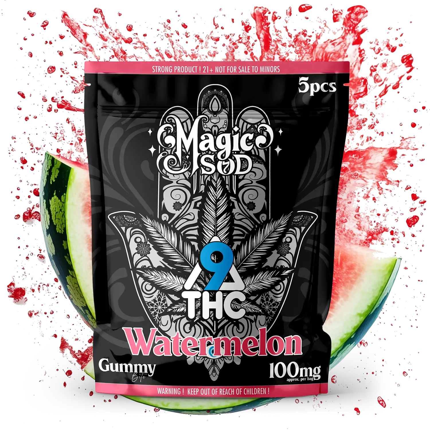 Magic SOD Watermelon gummies Delta9 THC